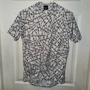 Twin Six Men's White and Black Graphic Cycling Shirt Size M
